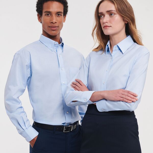 Russell Collection Long Sleeve Easy Care Oxford Shirt Thumbnail